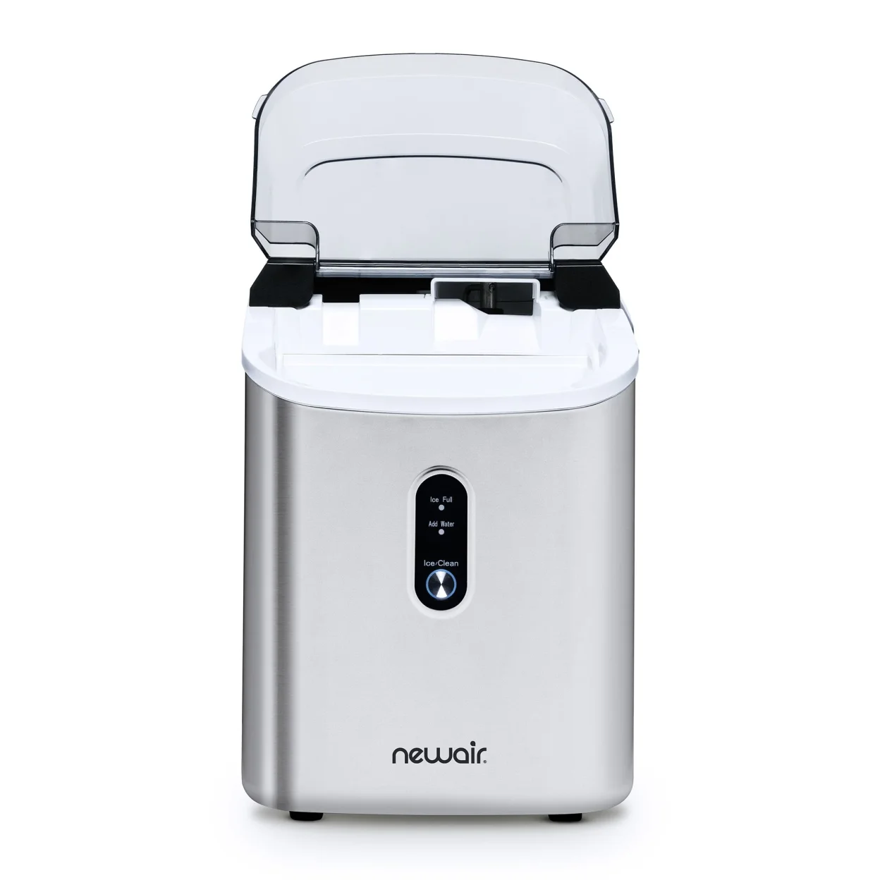 Newair 26 lbs. Countertop Nugget Ice Maker, Large Ice Viewing Window, Self-Cleaning Button and Easy-Pour Waterspout, Perfect for Cocktails, Smoothies, Soda and More