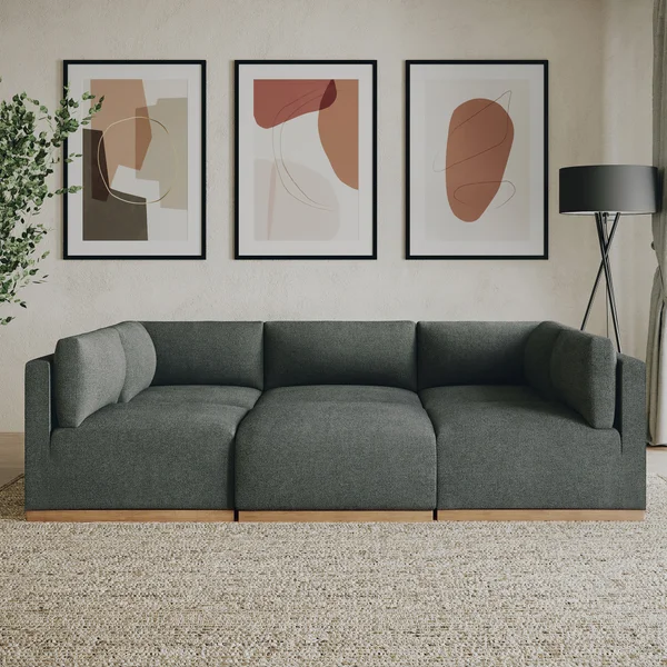 Henredon Murphy Fabric Modular Sectional with Ottoman