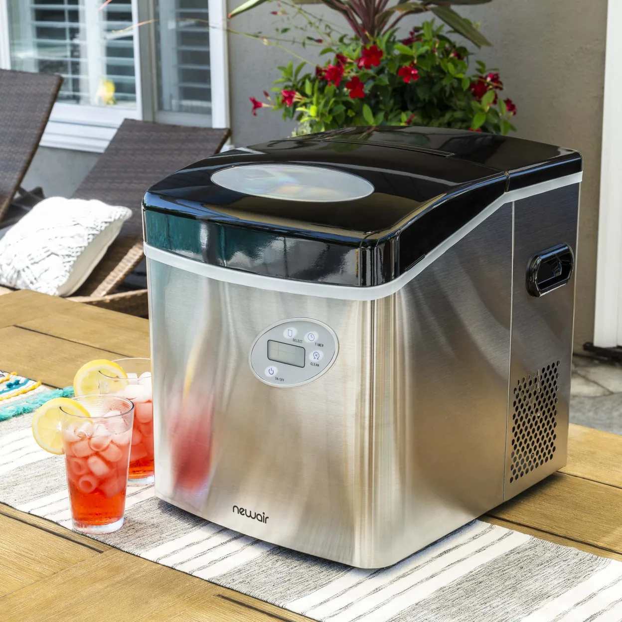 Newair Countertop Ice Maker, 50 lbs. of Ice a Day, 3 Ice Sizes and Easy to Clean BPA-Free Parts