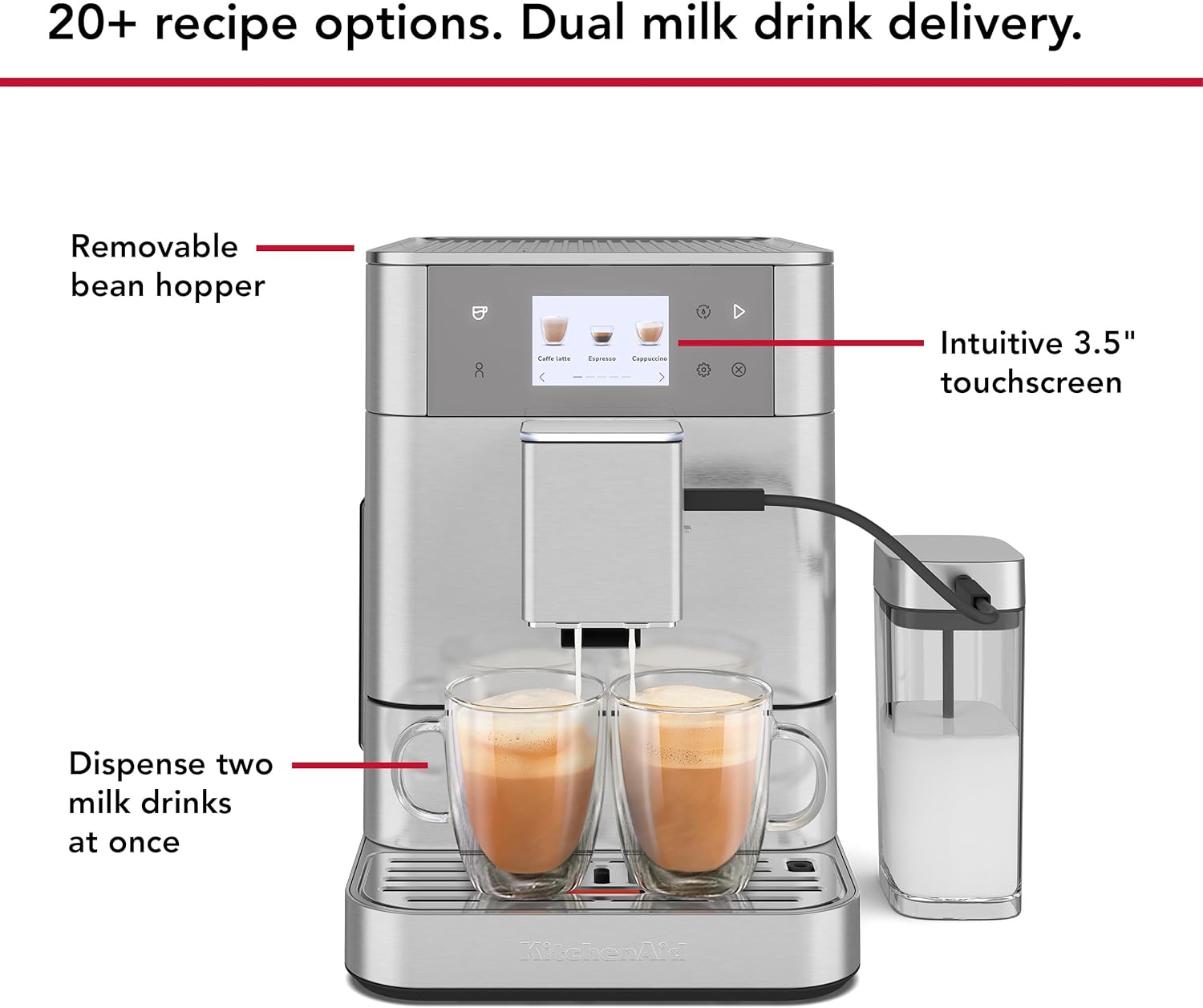 KitchenAid Fully Automatic Espresso Machine KF7 with Milk Attachment
