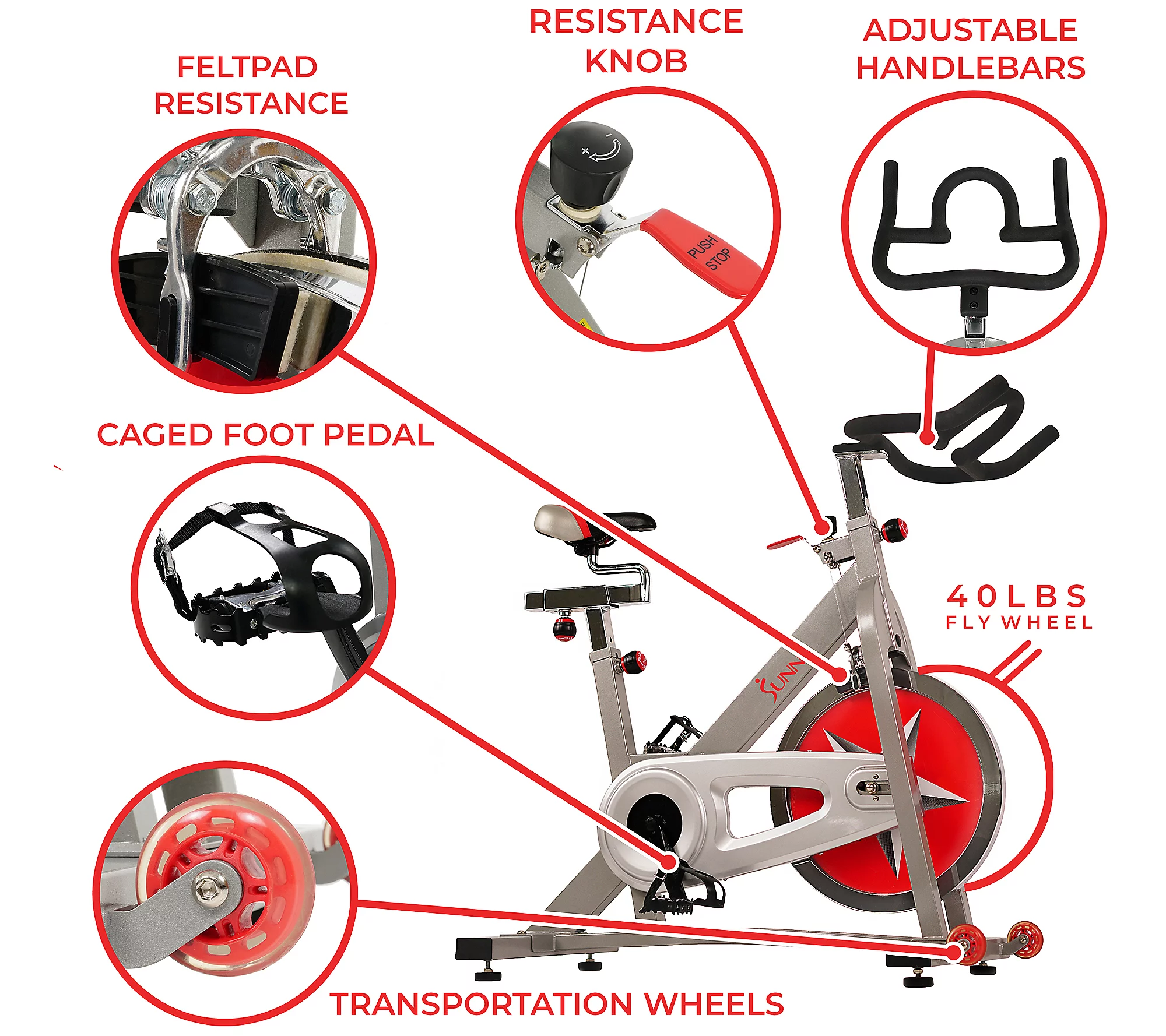Sunny Health & Fitness PRO Indoor Cycling Bike