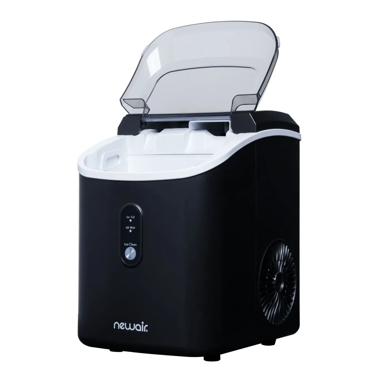 Newair 26 lbs. Countertop Nugget Ice Maker, Large Ice Viewing Window, Self-Cleaning Button and Easy-Pour Waterspout, Perfect for Cocktails, Smoothies, Soda and More