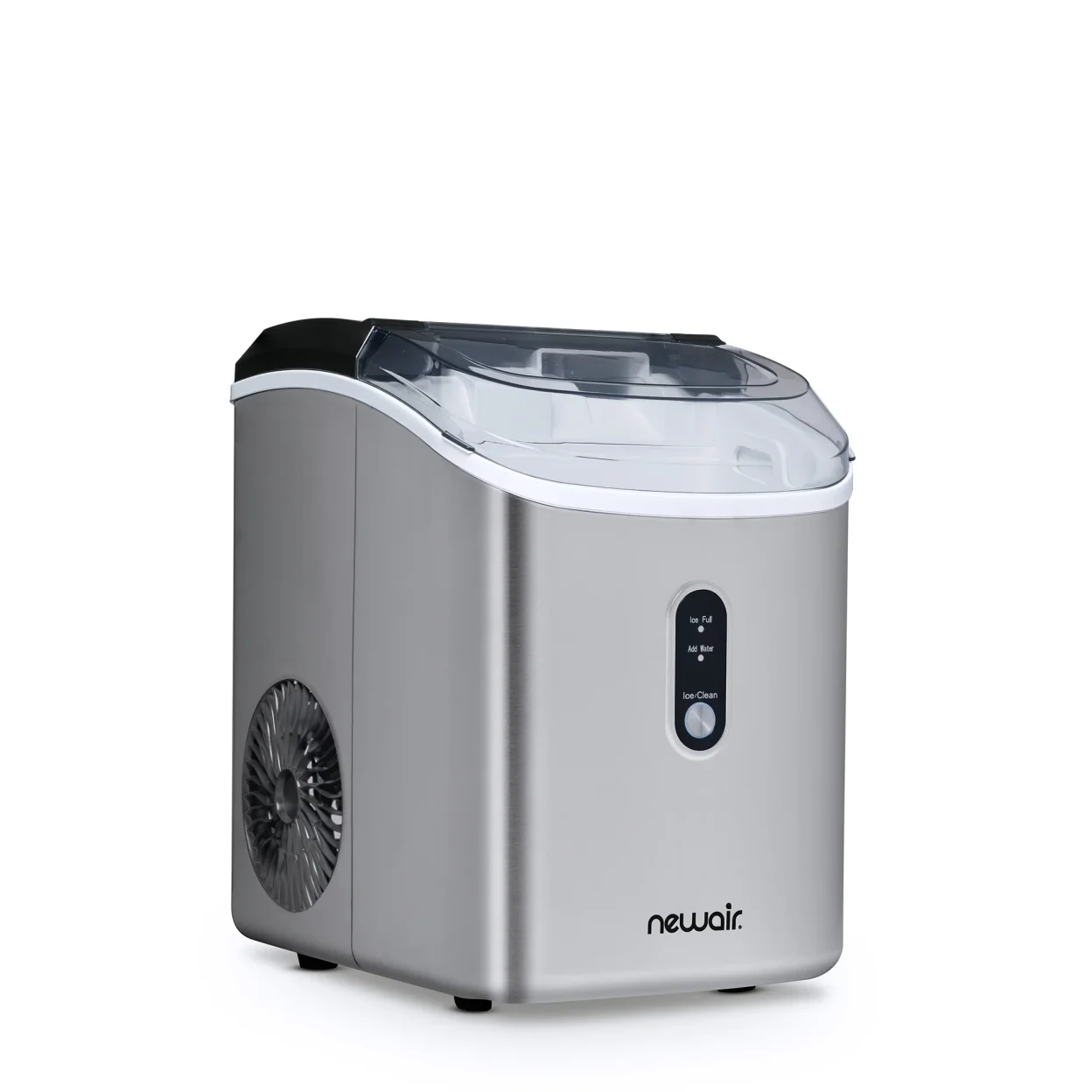 Newair 26 lbs. Countertop Nugget Ice Maker, Large Ice Viewing Window, Self-Cleaning Button and Easy-Pour Waterspout, Perfect for Cocktails, Smoothies, Soda and More
