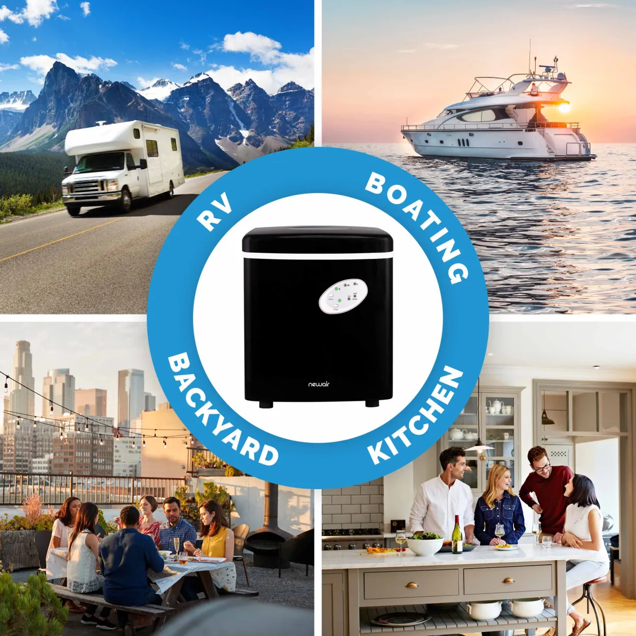 Newair Countertop Ice Maker, 28 lbs. of Ice a Day, 3 Ice Sizes, BPA-Free Parts