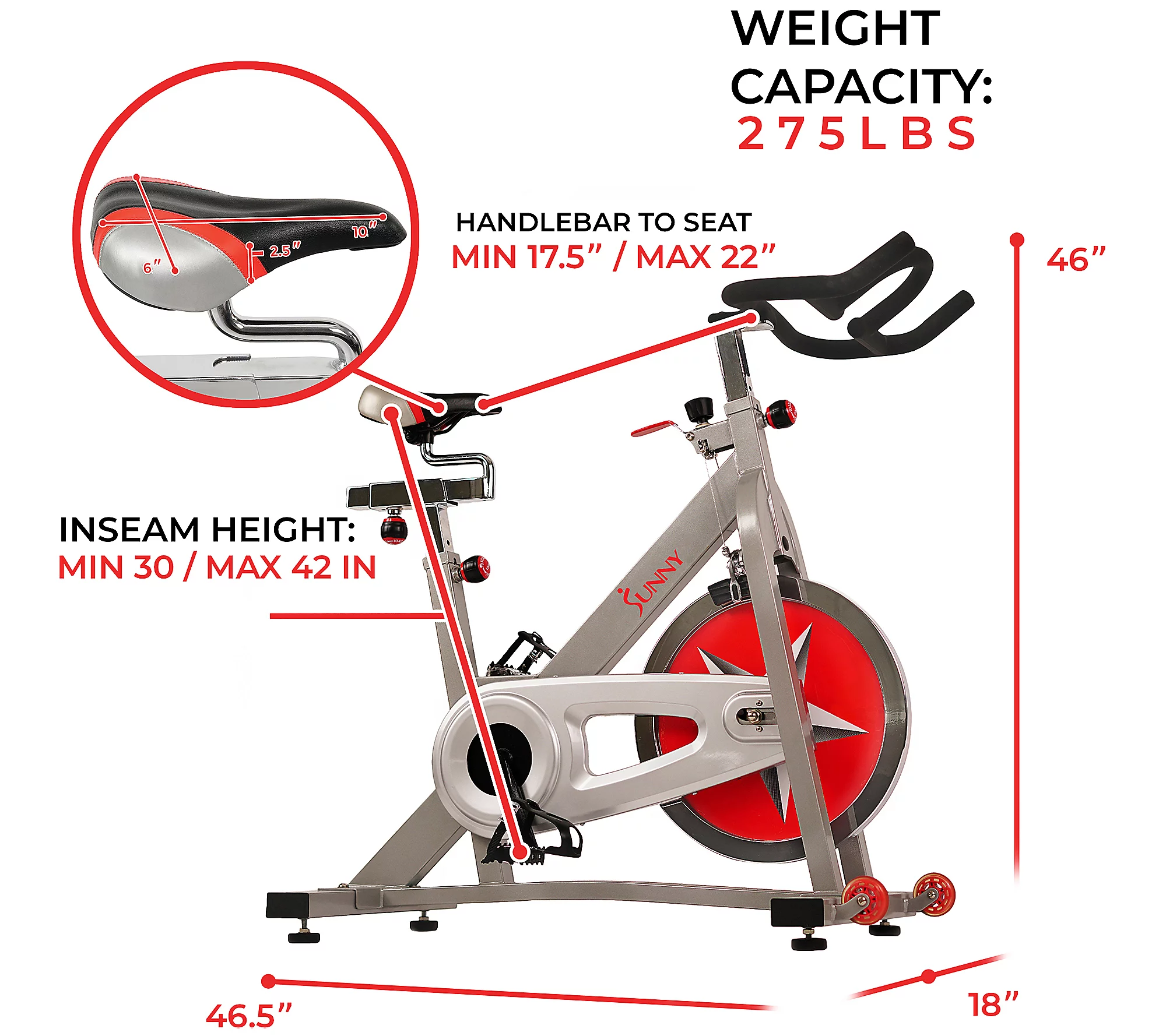Sunny Health & Fitness PRO Indoor Cycling Bike