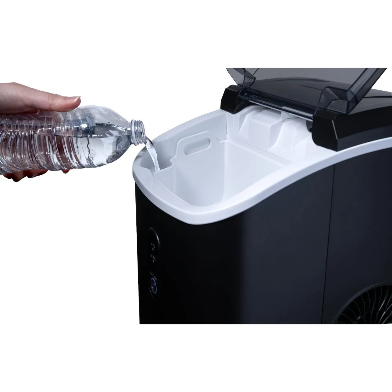 Newair 26 lbs. Countertop Nugget Ice Maker, Large Ice Viewing Window, Self-Cleaning Button and Easy-Pour Waterspout, Perfect for Cocktails, Smoothies, Soda and More