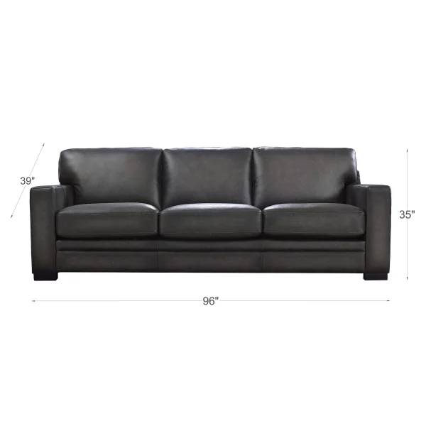 Luca 2-piece Top Grain Leather Set - Sofa, Loveseat