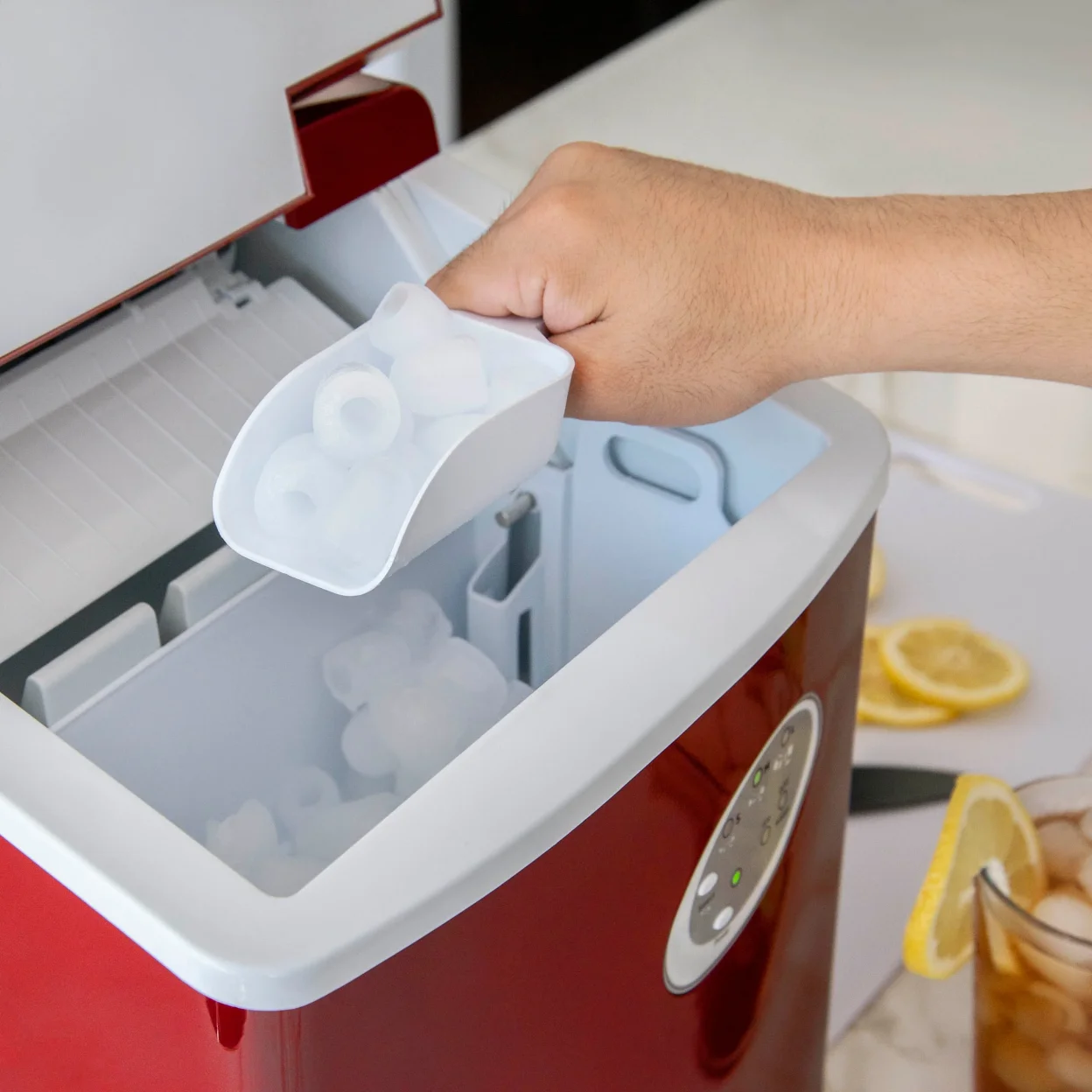 Newair Countertop Ice Maker, 28 lbs. of Ice a Day, 3 Ice Sizes, BPA-Free Parts