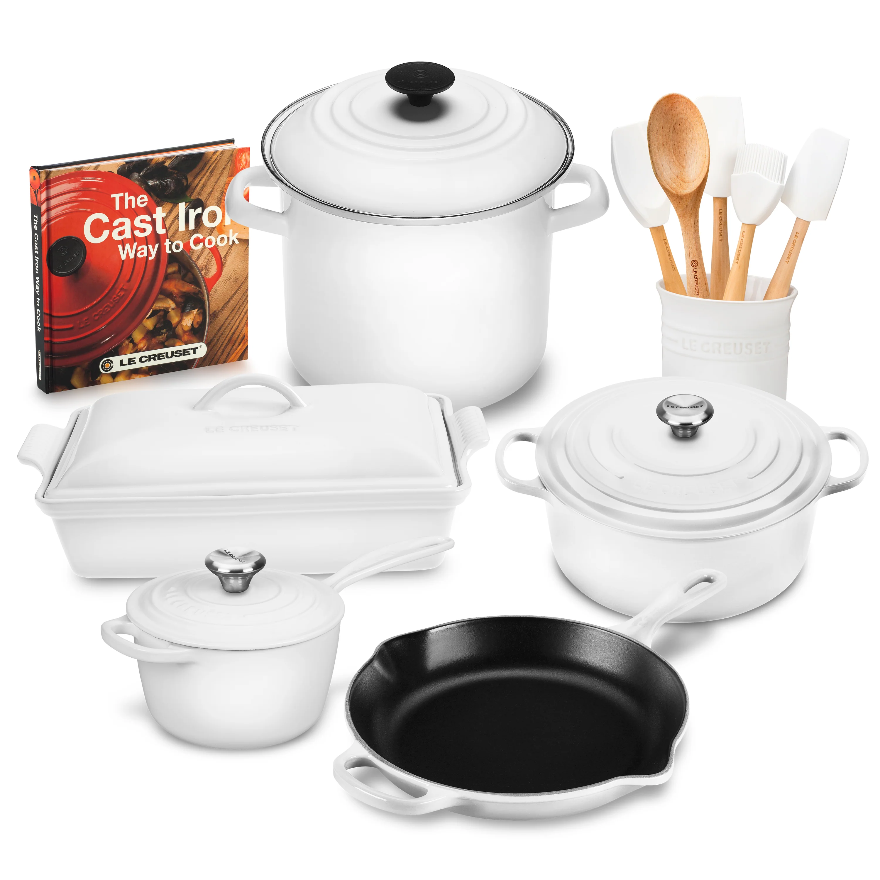 Le Creuset Signature Cast Iron 20 Piece Marseille Cookware Set