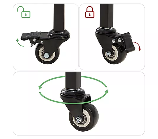 LUGO Heavy-Duty Dumbbell Storage Rack with Wheels and Hooks