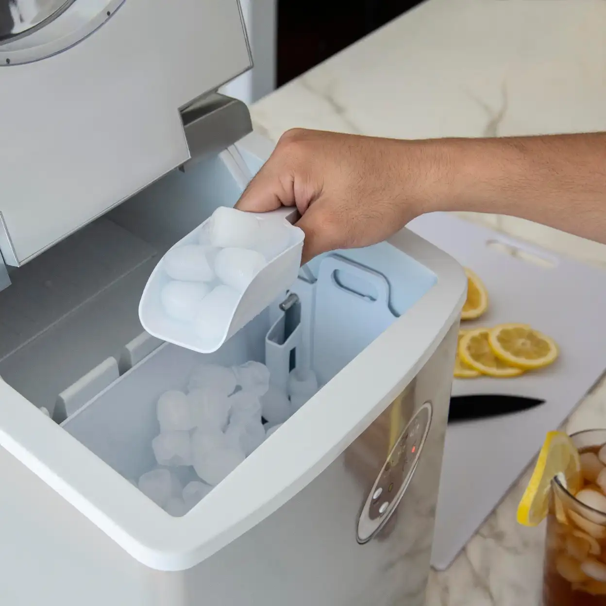 Newair Countertop Ice Maker, 28 lbs. of Ice a Day, 3 Ice Sizes, BPA-Free Parts
