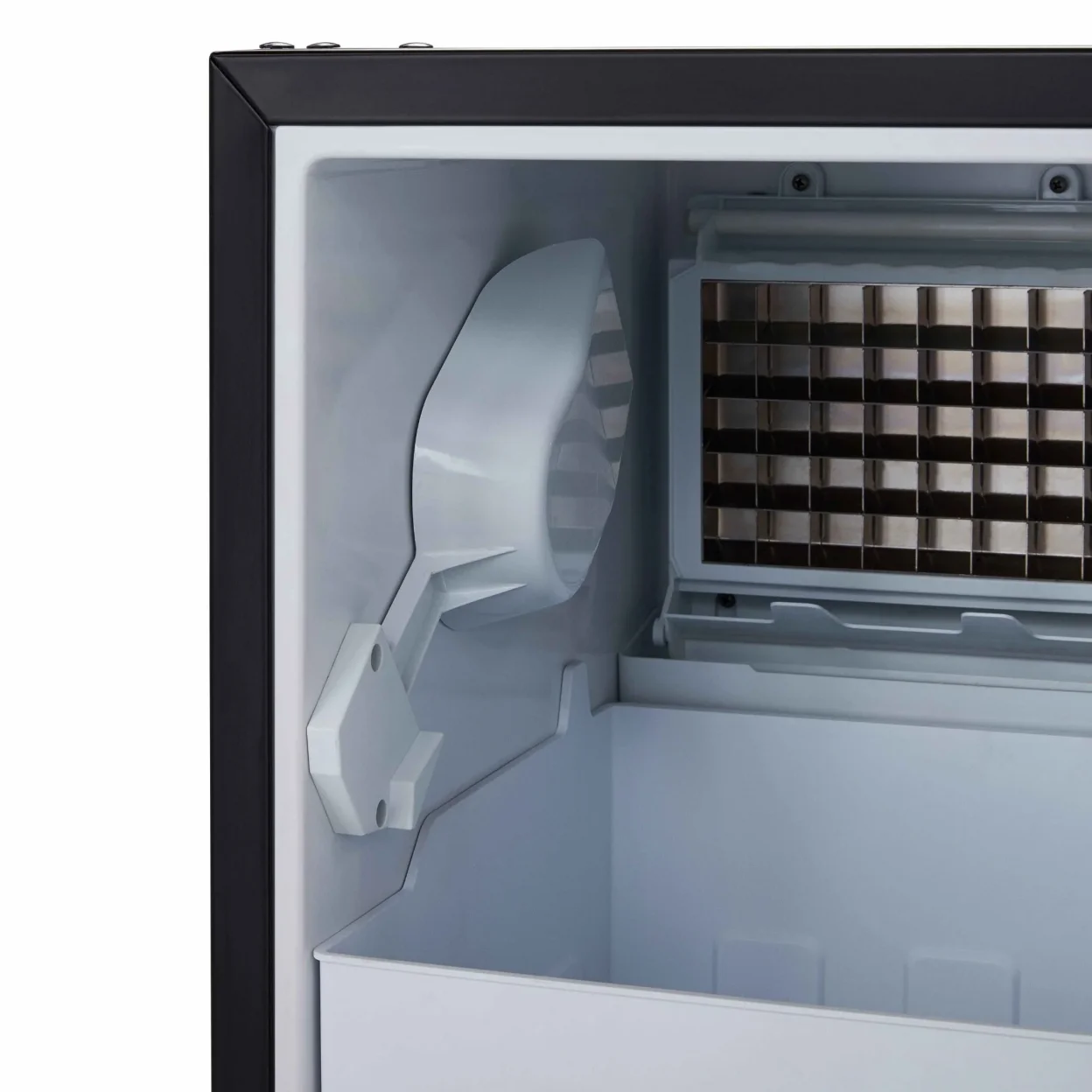 Newair 15” Undercounter 80lb lbs. Daily Clear Ice Cube Maker Machine, Built-in or Freestanding Design, 40 Cubes ready in 15-30 Mins, Fingerprint Resistant Door, Self-Cleaning Function, LED Controls, 24 Hr. Timer, Scoop Included, Ice Thickness Control