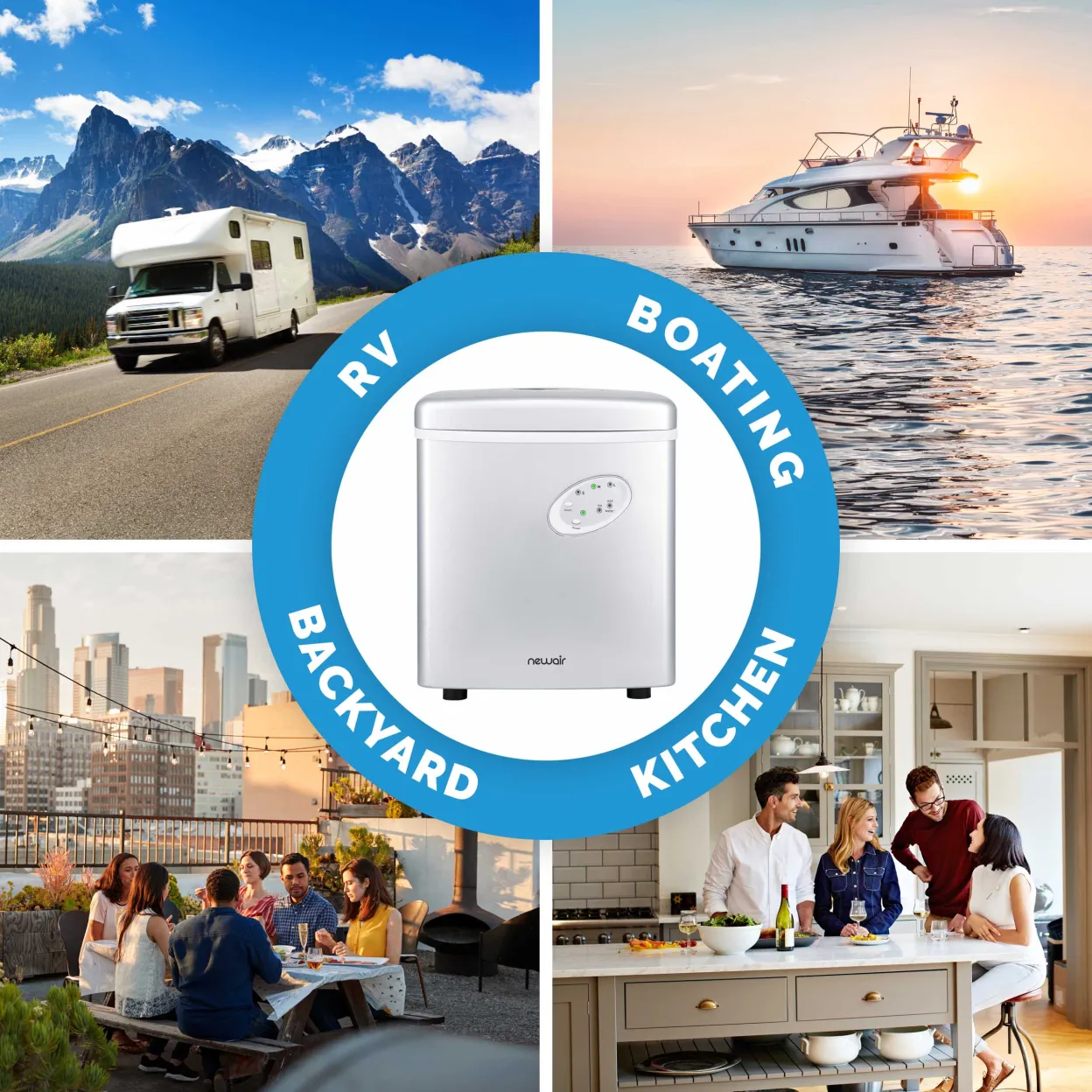 Newair Countertop Ice Maker, 28 lbs. of Ice a Day, 3 Ice Sizes, BPA-Free Parts