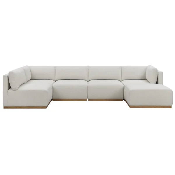 Henredon Murphy Fabric Modular Sectional with Ottoman