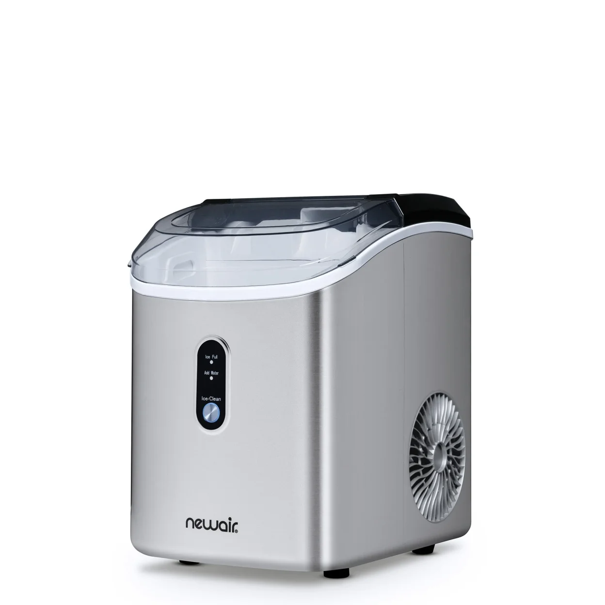 Newair 26 lbs. Countertop Nugget Ice Maker, Large Ice Viewing Window, Self-Cleaning Button and Easy-Pour Waterspout, Perfect for Cocktails, Smoothies, Soda and More