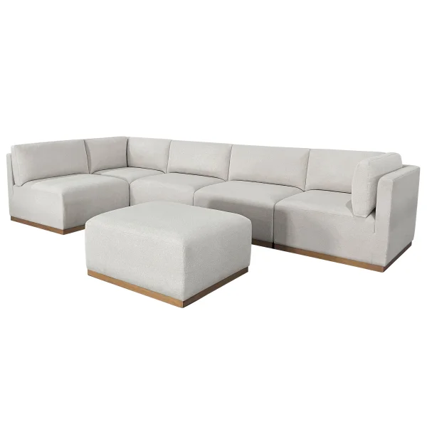 Henredon Murphy Fabric Modular Sectional with Ottoman