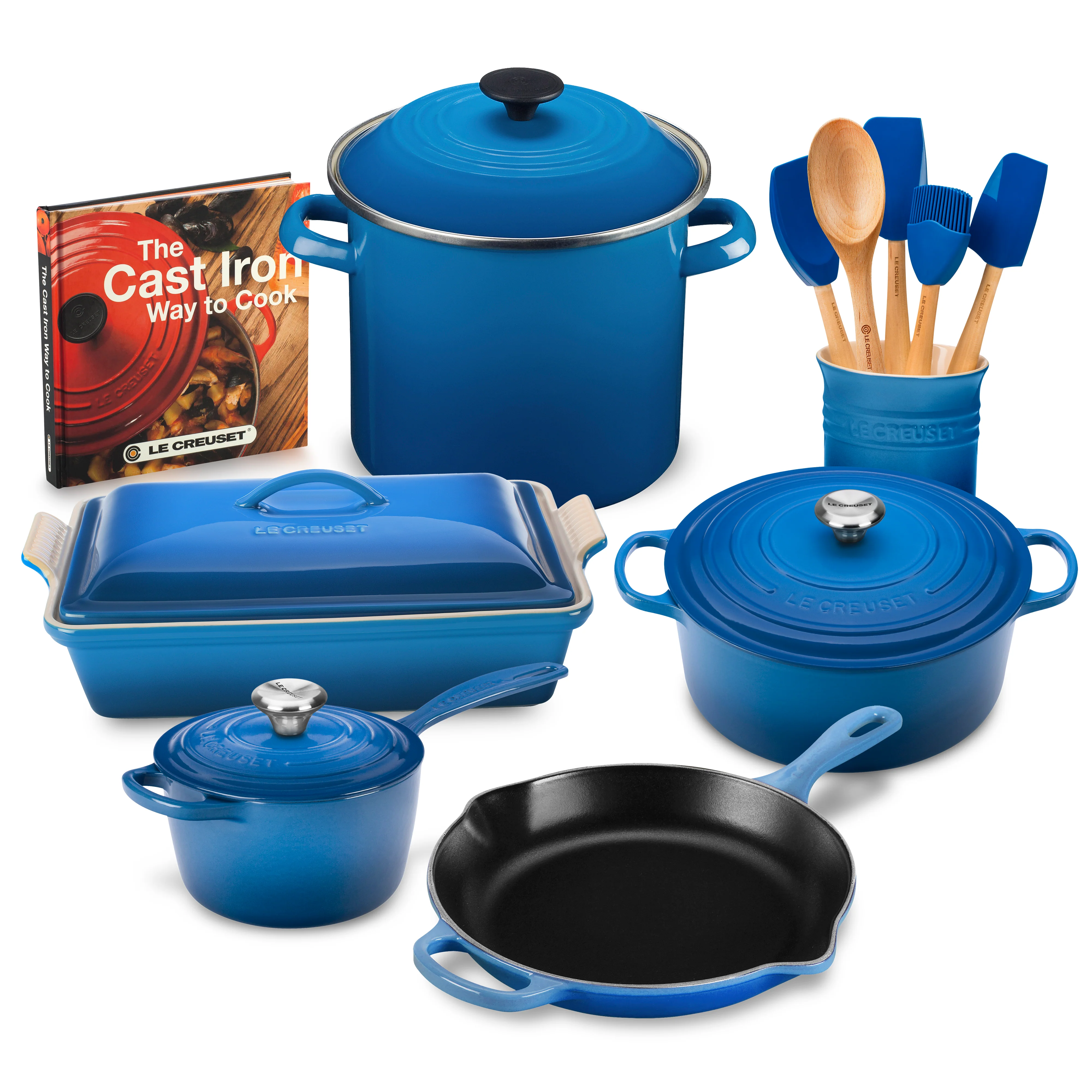 Le Creuset Signature Cast Iron 20 Piece Marseille Cookware Set