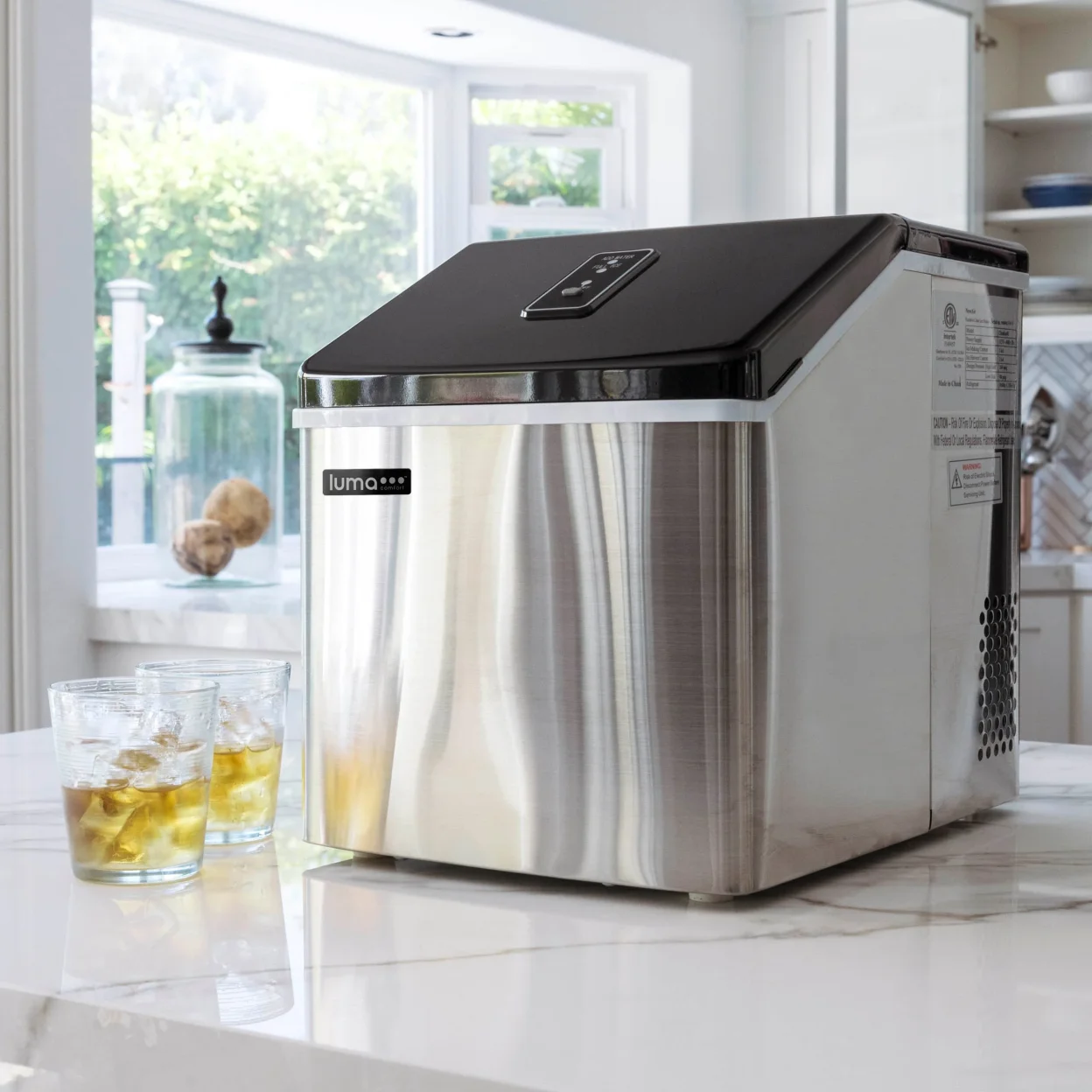 Luma Comfort Countertop Clear Ice Maker, 28 lbs. of Ice a Day with Easy to Clean BPA-Free Parts