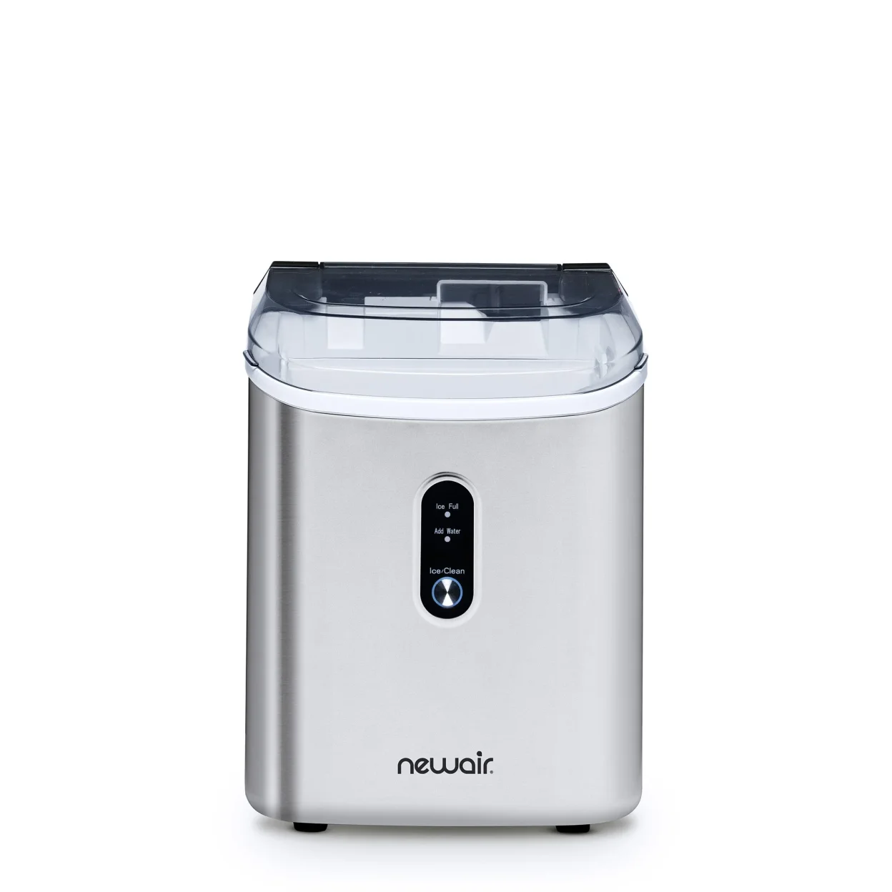 Newair 26 lbs. Countertop Nugget Ice Maker, Large Ice Viewing Window, Self-Cleaning Button and Easy-Pour Waterspout, Perfect for Cocktails, Smoothies, Soda and More