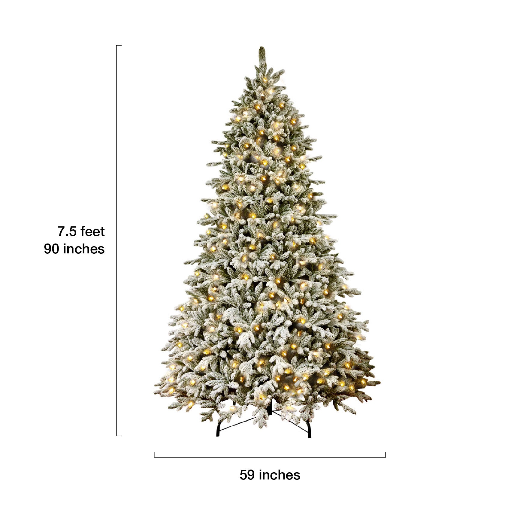 QUEEN FLOCK QUICK-SHAPE ARTIFICIAL CHRISTMAS TREE
