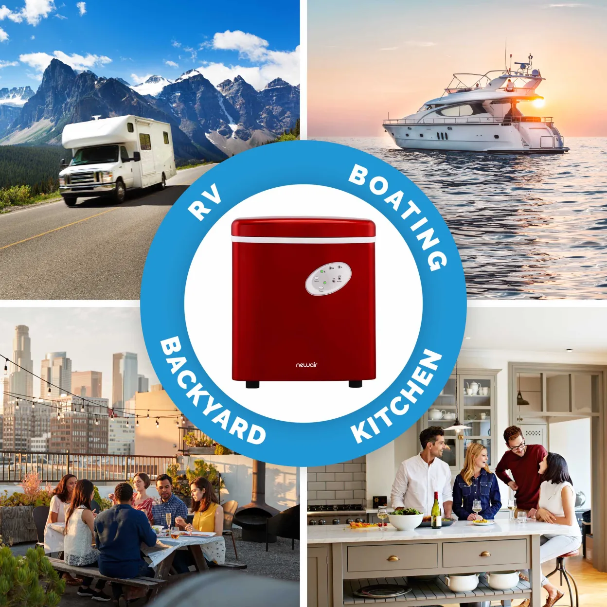 Newair Countertop Ice Maker, 28 lbs. of Ice a Day, 3 Ice Sizes, BPA-Free Parts