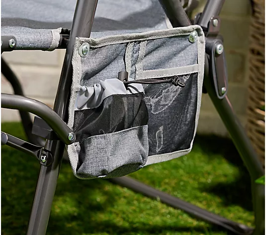 GCI Outdoor Legz Up Folding Lounge Chair with Leg Rest & Backpack Straps