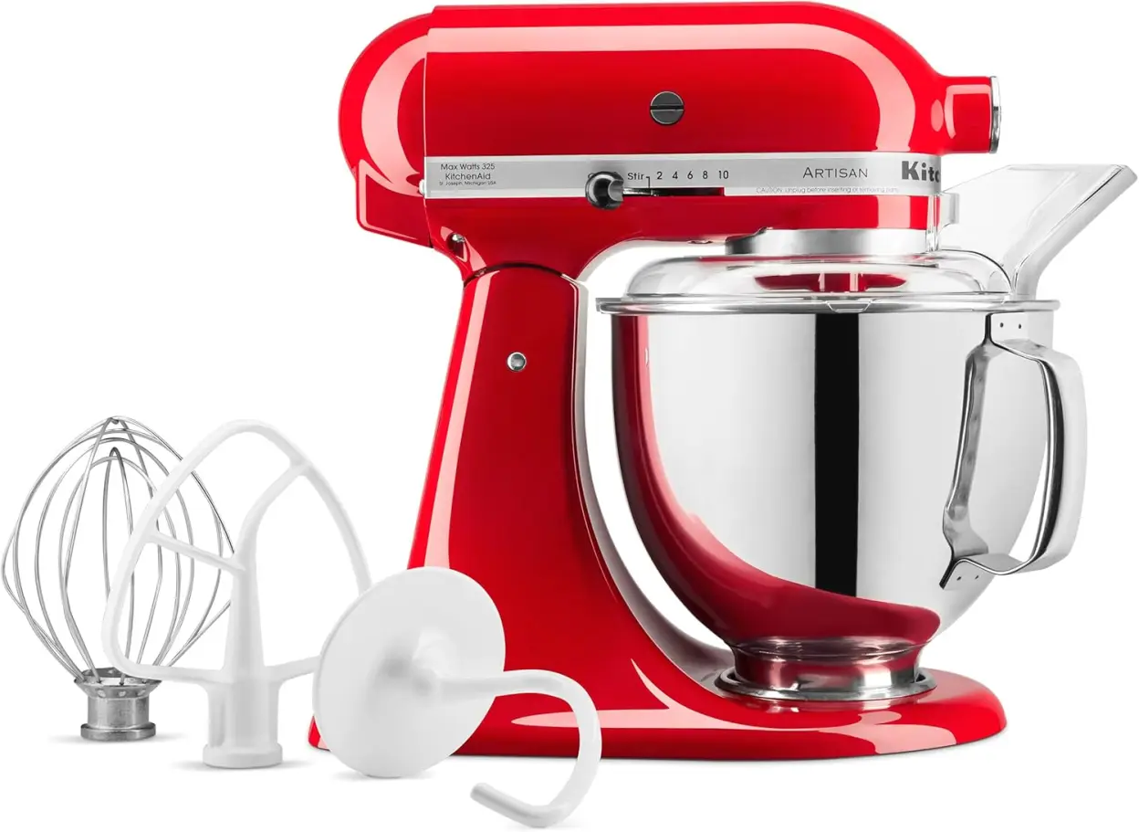 KitchenAid KSM150FEER Value Bundle Artisan 5 Quart Stand Mixer